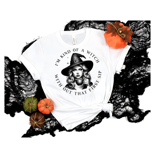 Premium Women's Witch Graphic Crewneck T-shirt